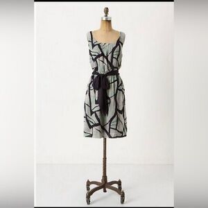 Anthropologie Odille Damselfly Belted Sleeveless Dress NWT sz S